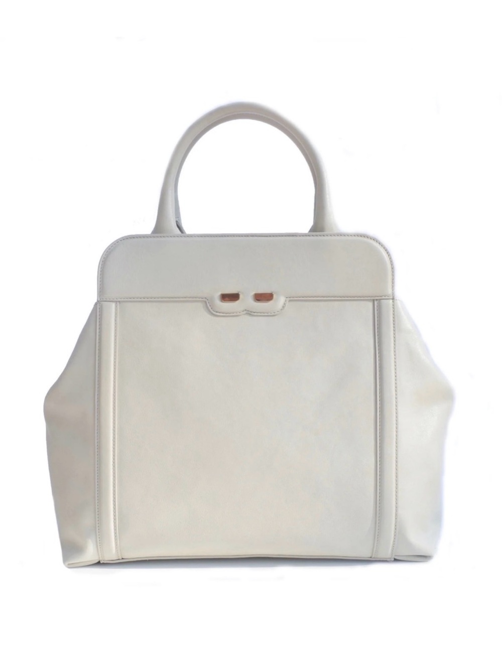 Bene Nott Smooth Leather Satchel White